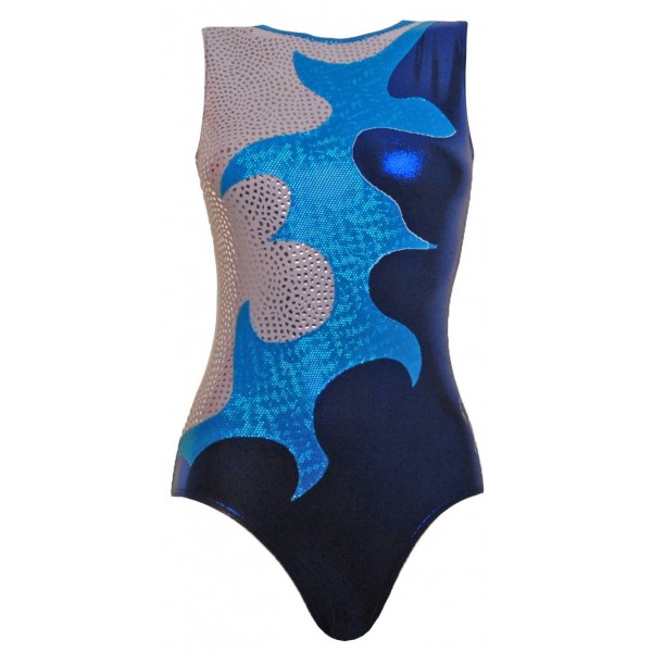 Canberra Blue Long Sleeved Gymnastic Leotard Olympique
